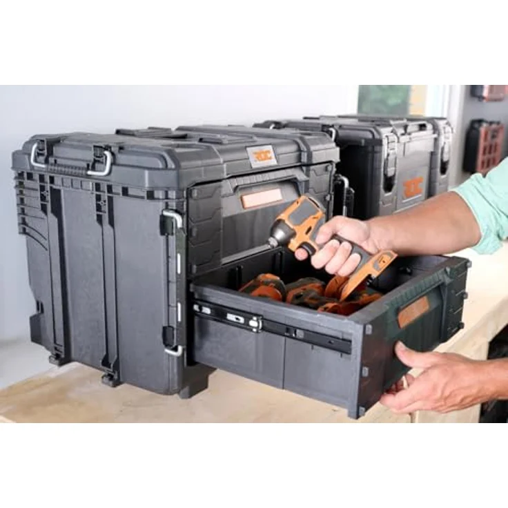 Keter Roc Pro Gear 2.0 XL Werkzeugkoffer mit 2 Schubladen, modular und abschließbar – Bild 3