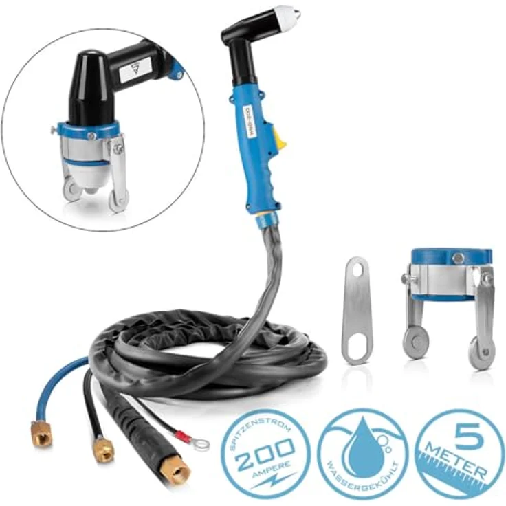 STAHLWERK WSD-200 Plasmabrenner wassergekühlt, bis 200 A, 5 m Schlauchpaket, ergonomischer Griff, hohe Standzeiten – Bild 2
