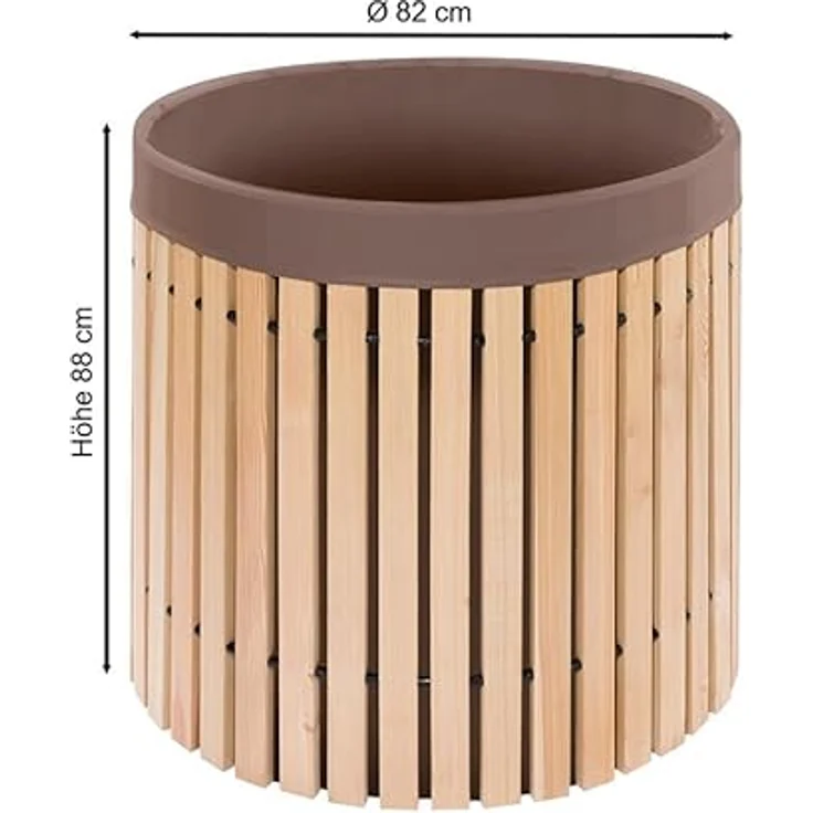Ing. G. Beckmann FL42 KG Regenfass, natur, 82 x 82 x 88 cm, 420 L – Bild 6