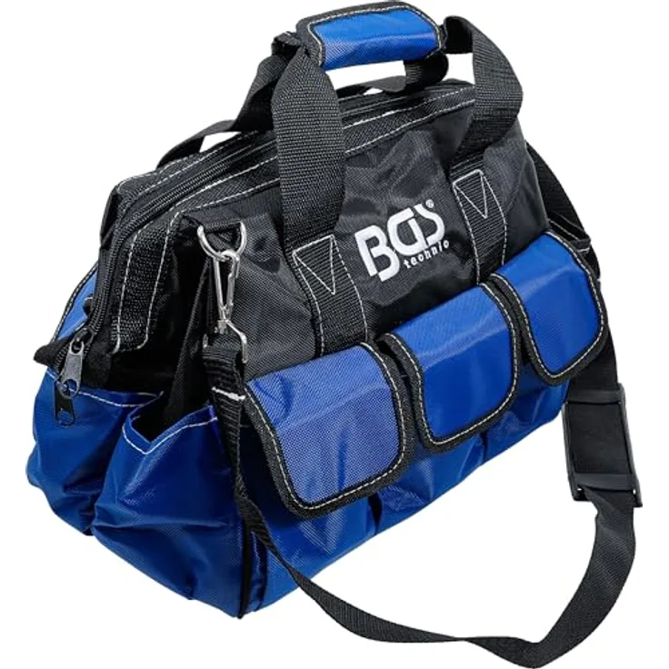 BGS 74389 | Universal Werkzeugtasche | klein | 305 x 190 x 300 mm, strapazierfähig, kompaktes Format, Nylon, Schwarz