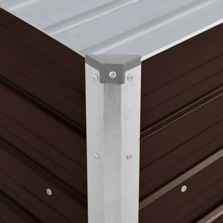 vidaXL Garten-Hochbeet Braun 100 x 40 x 45 cm Verzinkter Stahl – Bild 5