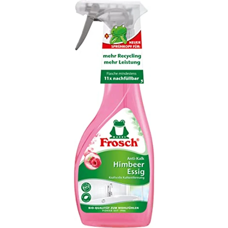 FROSCH Frosch Himbeer-Essig Anti-Kalk 500 ml - Kraftvolle Kalkentfernung Allzweckreiniger – Bild 3