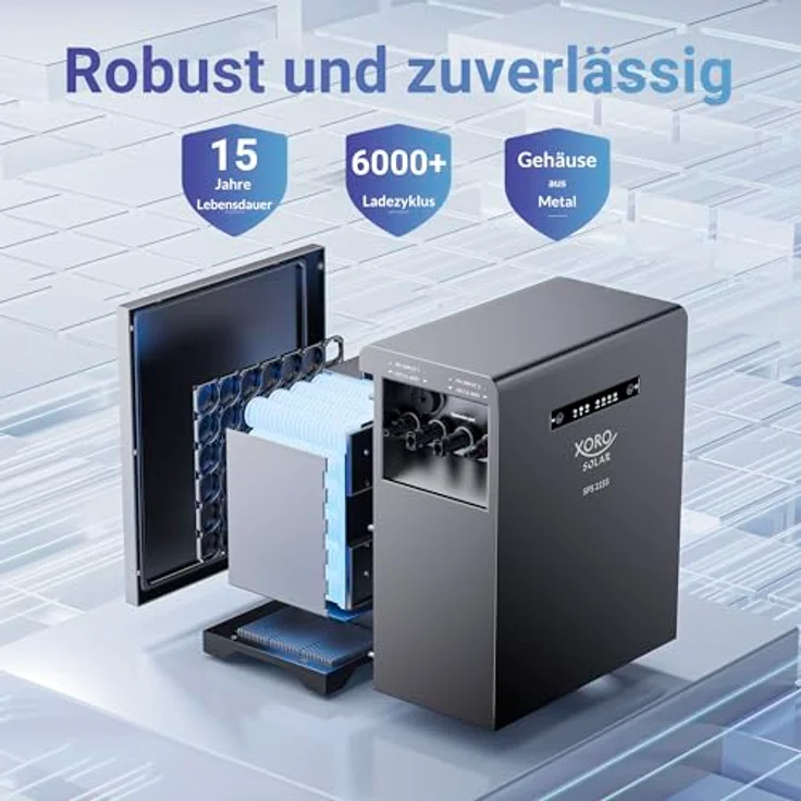 XORO SOLAR SPS 2155 Balkonkraftwerkspeicher mit 2 kWh LiFePO4 Akku, 4 Smart Plugs, Dual MPPT 2x800W Eingang, 800W Ausgang, IP65, Plug & Play, wetterfest für Innen- und Außenbereich – Bild 6