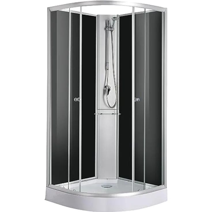 SANOTECHNIK Komplettdusche »Rio Black«, B x T x H: 90 x 90 x 203 cm