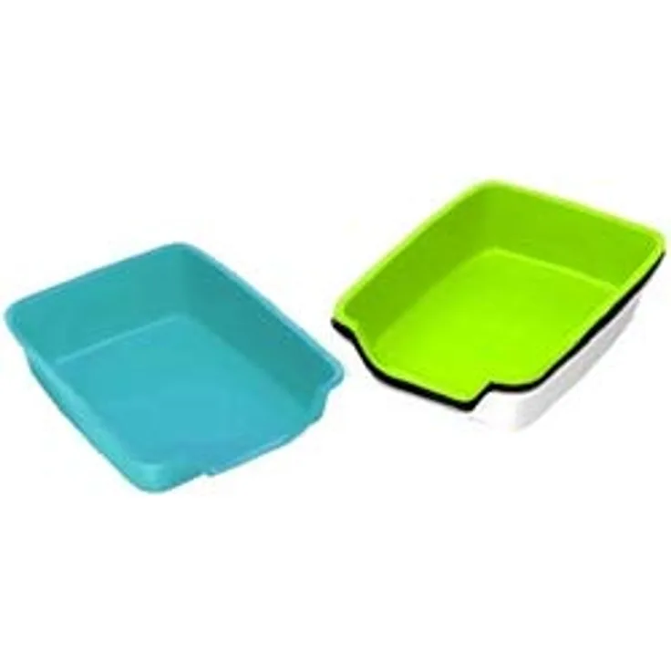 Ebi, Ecktoilette für Käfige, rechteckig, zufällige Farben, 37 x 27 cm, einfach zu reinigen, Synthetik, rutschfeste Füße, für kleine Säugetiere - Preisvergleich