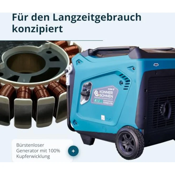 Könner & Söhnen Invertergenerator KS 9500iE S ATSR, 9,5 kW, leiser Betrieb, automatische Notstromversorgung, Fernsteuerung, 10 Std. Laufzeit – Bild 8