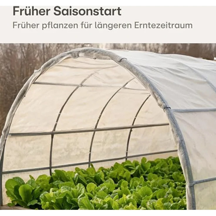 Praknu Gartenvlies 17g/m², 20m² Frostschutzvlies, leicht & wasserdurchlässig, atmungsaktiv, langlebig, vielseitig für Pflanzenschutz und Winterschutz außen – Bild 3