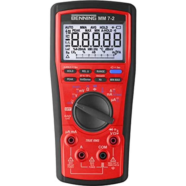 Benning MM 7-2 True RMS Digital-Multimeter (Anzeige digital, Max. Spannungsmessbereich DC 1000 V, Optische und akustische Buchsenkontrolle) 44690 – Bild 1