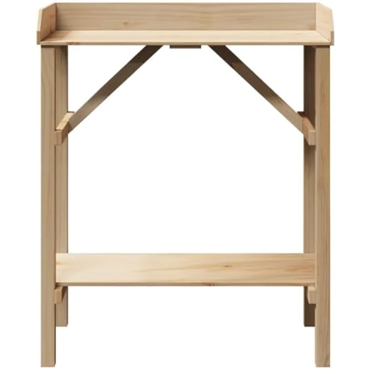 vidaXL Blumenständer Pflanztisch aus massivem Kiefernholz, 75x40x90 cm, naturbeige, Innen/Außen Nutzung – Bild 9