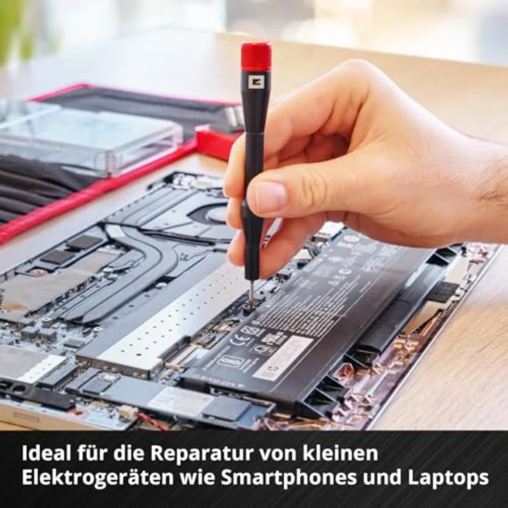 Einhell Präzisionsbit-Set 114-teilig, inklusive 28-mm- und 25-mm-Bits, mit Aluminium-Bithaltern und Adapter, Magnetverschluss-Box – Bild 9