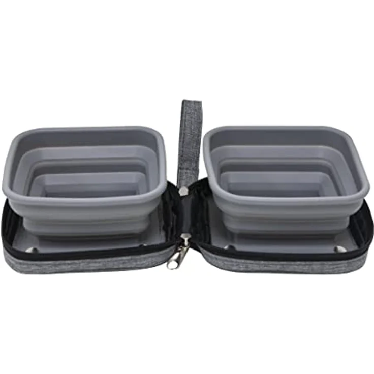 Portabowl – Faltbare 2-in-1-Hundenäpfe – hochwertige Reise-Hundenäpfe mit Reiseetui – leicht und kompakt – 100 % lebensmittelechtes Silikon, BPA-frei. Für kleine und große Hunde – Bild 4