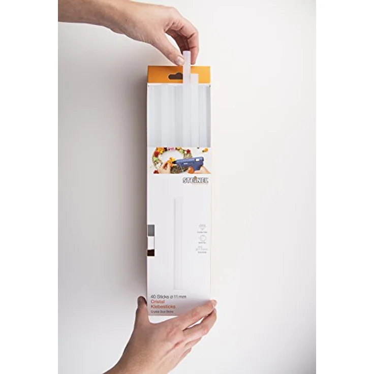 Steinel Cristal Klebesticks 11 mm, 40 Sticks, 1000g, durchsichtiger Schmelzkleber für kaum sichtbare Klebestellen – Bild 3