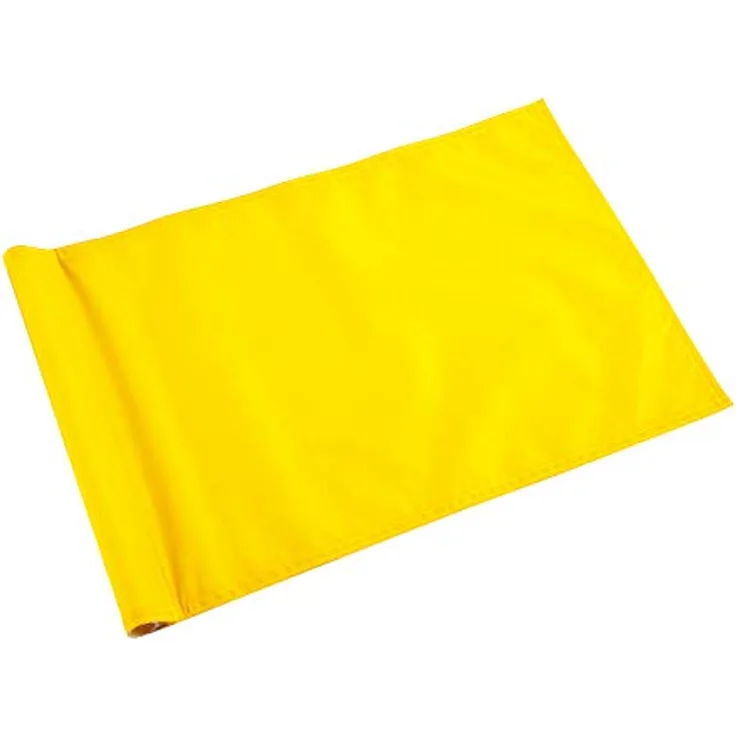 KONDAY Golfflagge, grüne Golfflaggen, solide und Nylon, für Training mit grüner Flagge, für drinnen und draußen, tragbar, 50 x 34 cm, gelb