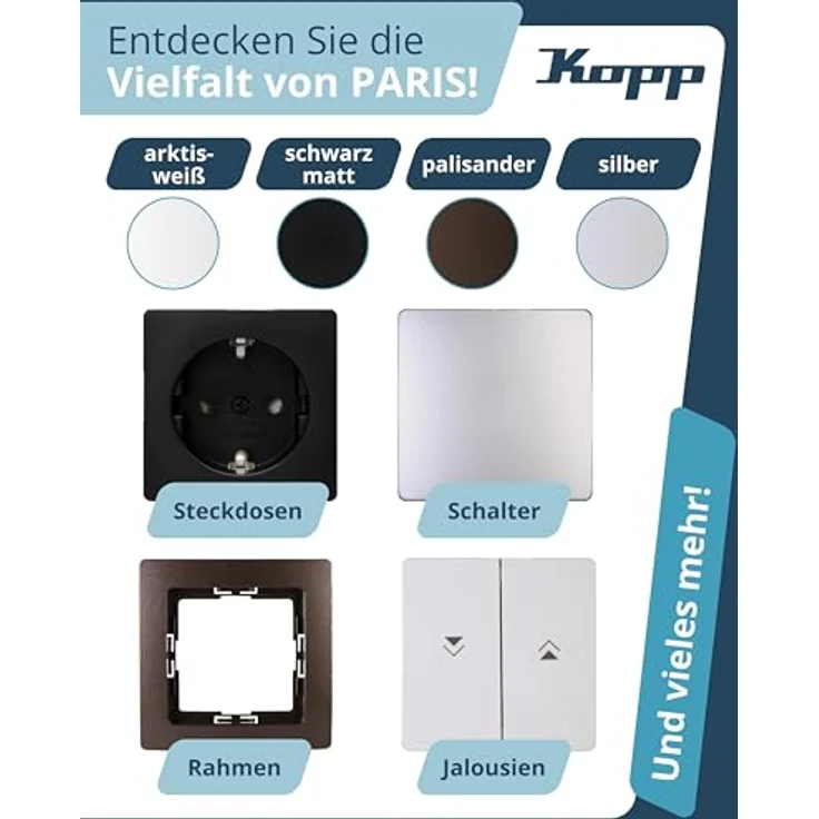 Kopp Abdeckrahmen 402550011, 2-fach Unterputzmontage, schwarz, matt, RAL 9005 – Bild 6