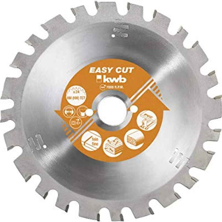 kwb Easy-Cut Kreissägeblatt für Handkreissägen 586933 (190 x 30 mm, 30 Zähne, Spezial-Wechselzahn, Allzweckblatt) u. a. für Einhell Handkreissäge TE-CS 190 – Bild 2