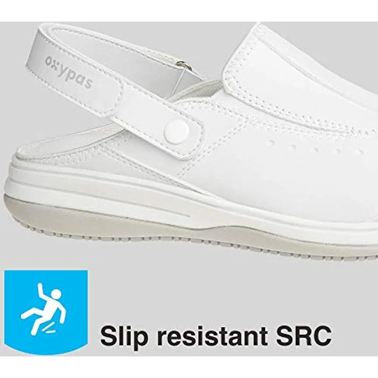 Oxypas IRIS Damen Clogs, rutschfest und antistatisch, weiß – Bild 3