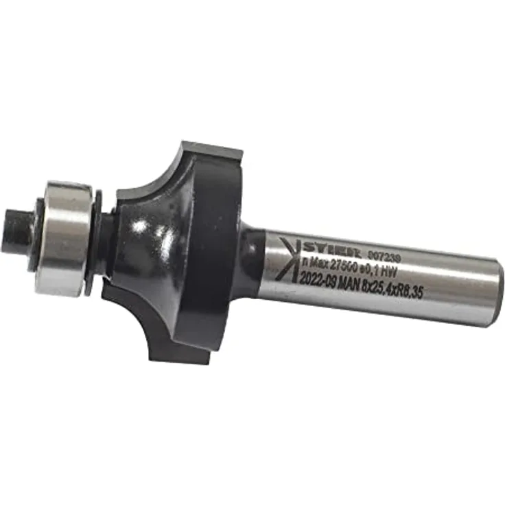 STIER Abrundfräser D25,4 x R6,35 x S8 mm HM (HW), Hartmetall-bestückt, für Profilieren und Abrunden - STIER