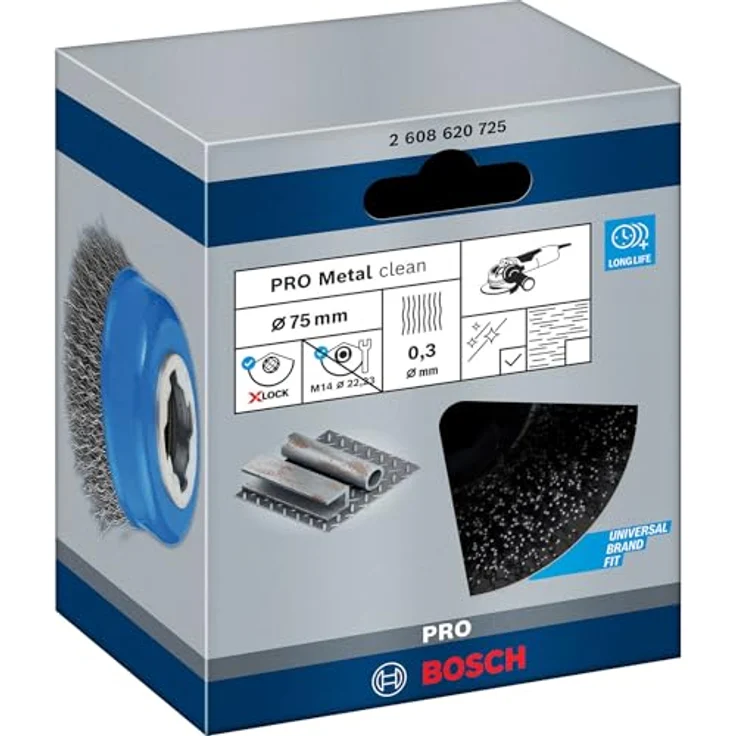 Bosch Professional gewellte Topfbürste Clean (für Metall, X-LOCK, Ø 75 mm, Drahtstärke 0,3 mm, für Ø125 mm) - Preisvergleich – Bild 3