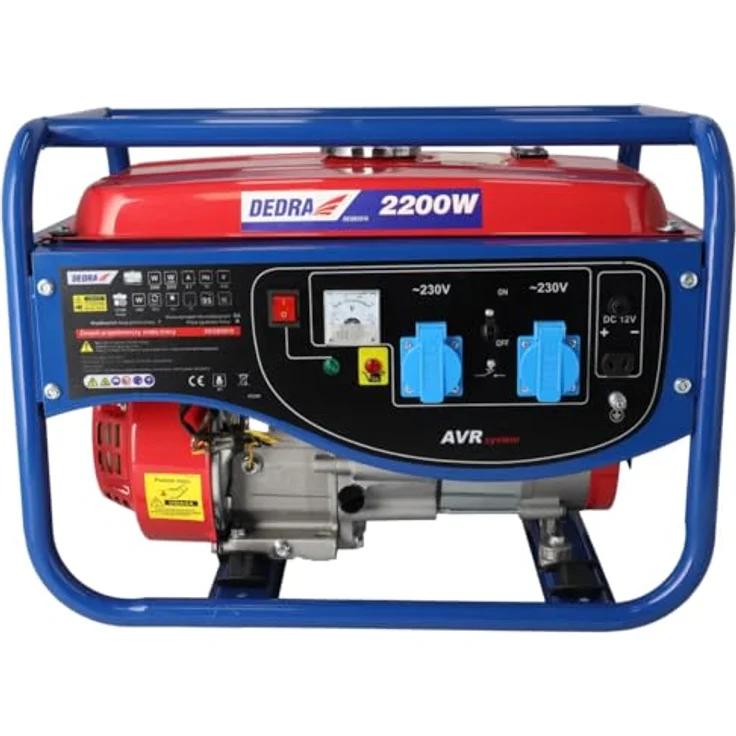 Dedra DEGB2510 Stromaggregat, 2000 W, 230 V, 15 l, Benzin, Manuell, 50 Hz – Bild 2