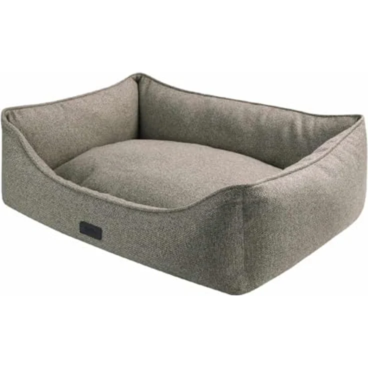 Nobby Komfortbett eckig ANDA beige, kuschelig weiches Material mit Wendekissen, 80 x 70 x 24 cm – Bild 1