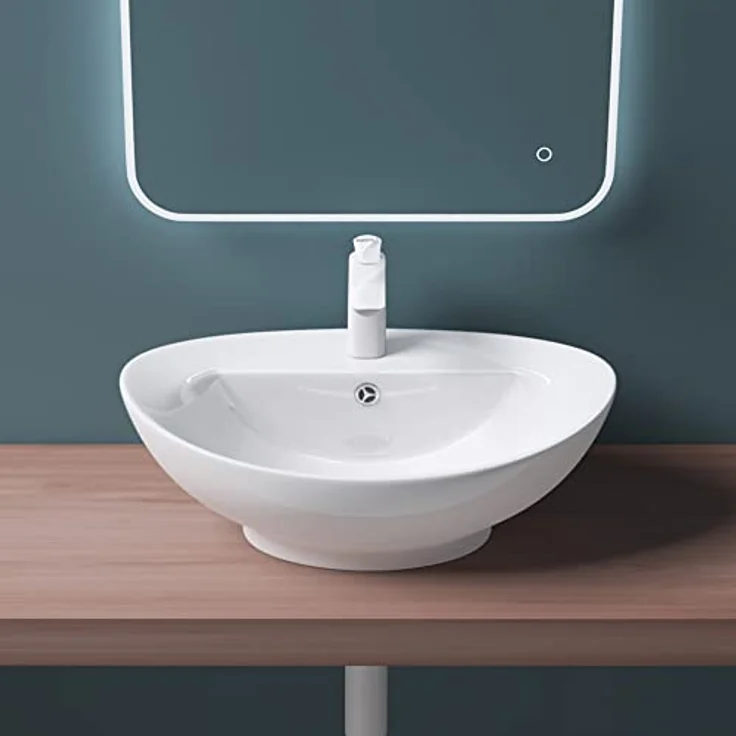 Mai & Mai Aufsatzwaschbecken Brüssel302 in weiß aus Keramik ovale Form – Bild 4
