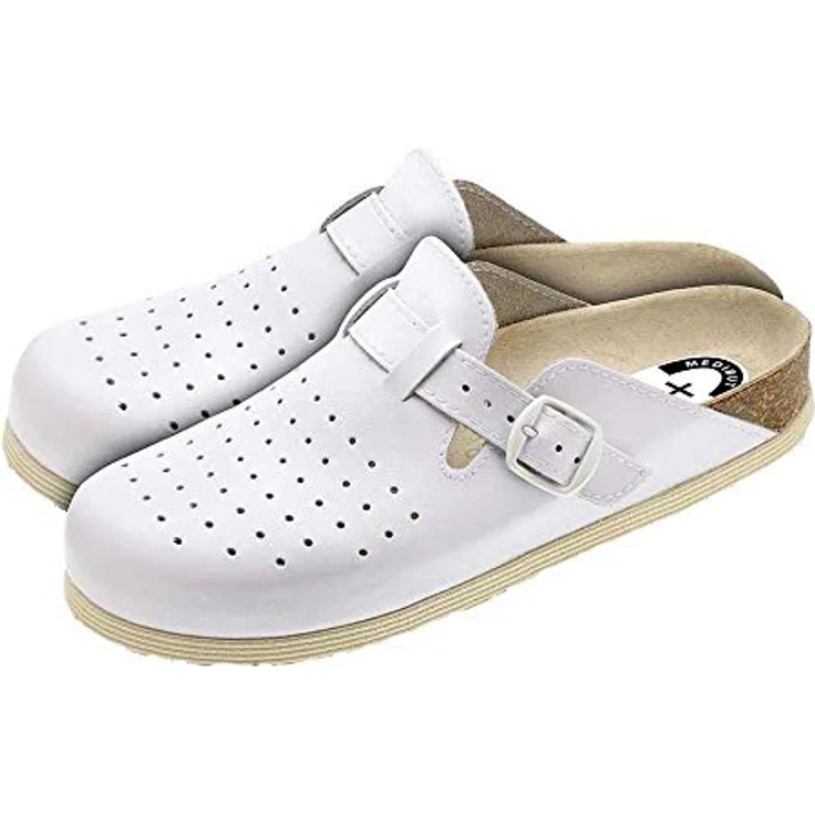 MediBut Praxisclog Berufsclogs Pflegeschuhe Koch Arztschuhe Berufsschuh Leder Clog Unisex BMKLAKORDZ, Holzschuhe für Lebensmittelindustrie, Gesundheitswesen und medizinische Dienstleistungen – Bild 2