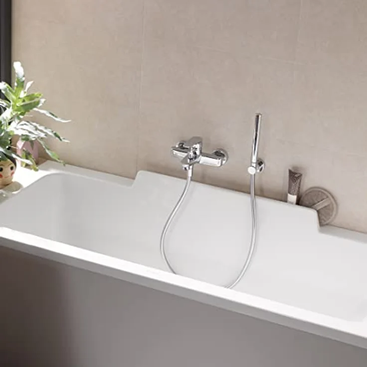 Duravit B.1 Einhebel-Wannenmischer Aufputz - Chrom, schallgedämpfter Strahl, langlebige Chromoberfläche, Rückflussverhinderer – Bild 3