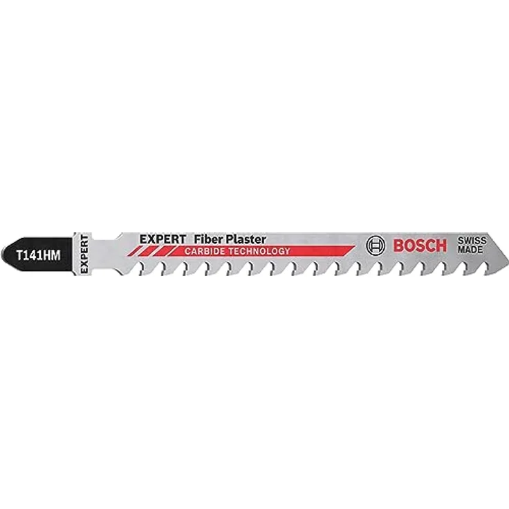 Bosch Professional 10 tlg. EXPERT ‘Fiber Plaster’ T 141 HM Stichsägeblatt (für Faserzementplatten, Gipskartonplatte, Länge 100 mm, Zubehör Stichsäge)