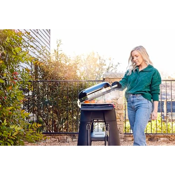 Weber Lumin 1000 Compact Elektrogrill, Schwarz, mit multifunktionalem Kochstopp, Dämpfen, und eingebautem Thermometer – Bild 5