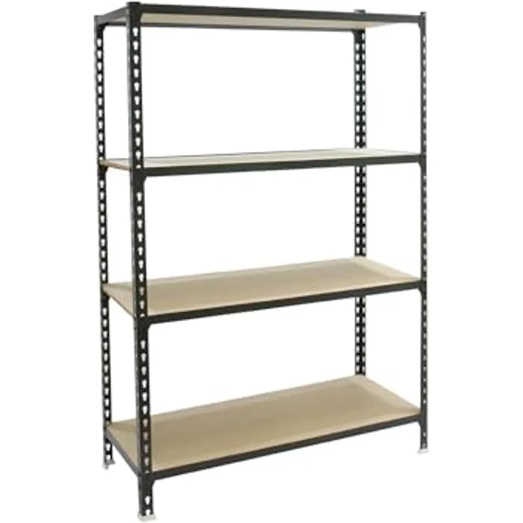 Simonrack Simonclick Maderclick MegaPlus, Metallregal 150 x 120 x 40 cm, 4 Böden, Traglast 200 kg pro Boden, anthrazit