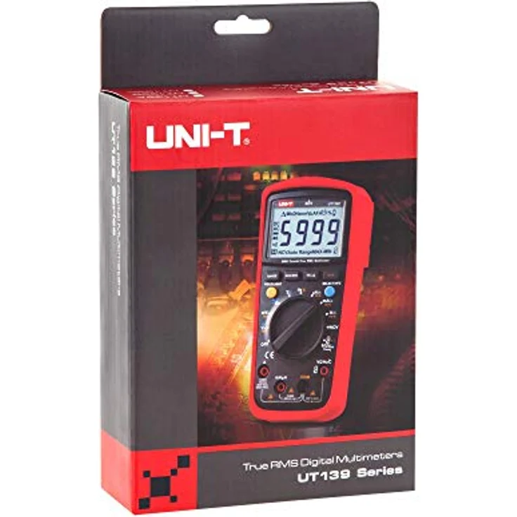 Uni-T UT139A, Multimeter mit True RMS Technologie, automatischer Bereichsauswahl und robuster Gummihülle, schwarz – Bild 8