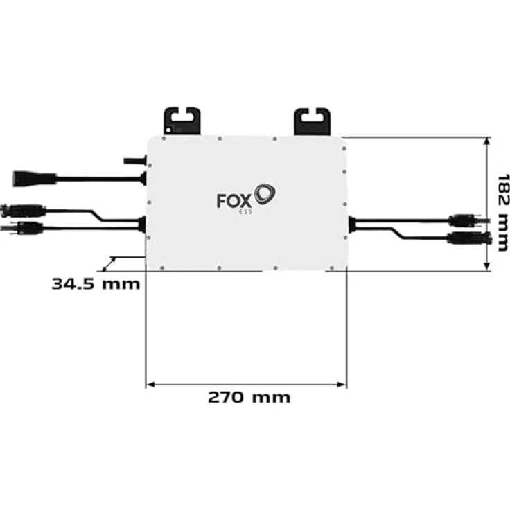 SUNNIVA Fox ESS Mikro-Wechselrichter M1-800-E, 800 W für Balkonkraftwerk, IP67 wetterfest, Plug-&-Play, 2 MPPT, Bluetooth & WiFi, inkl. 5 m Anschlusskabel – Bild 4