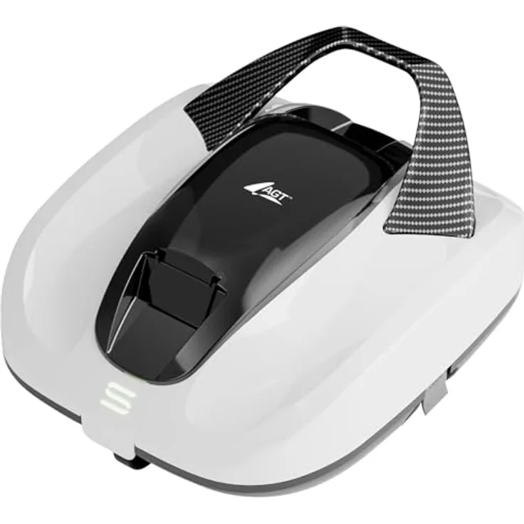 AGT Akku-Poolsauger PRR-85, kabelloser Poolreiniger-Roboter mit bis zu 100 Min. Laufzeit für Pools bis 85 m², IPX8 wasserdicht