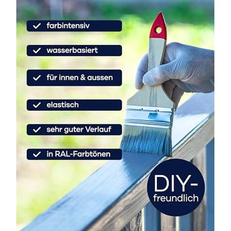 plid Acryl-Buntlack Buntlack in Hochglanz, für Innen- und Außenbereich, geeignet für Holz, PVC und Metall, 750 ml – Bild 5