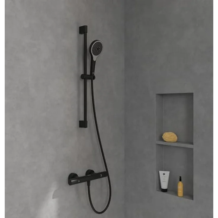 Villeroy & Boch Universal Taps & Fittings Duschthermostat, Matt Black, mit CoolTap Verbrühschutz und Sicherheitssperre bei 38° – Bild 4