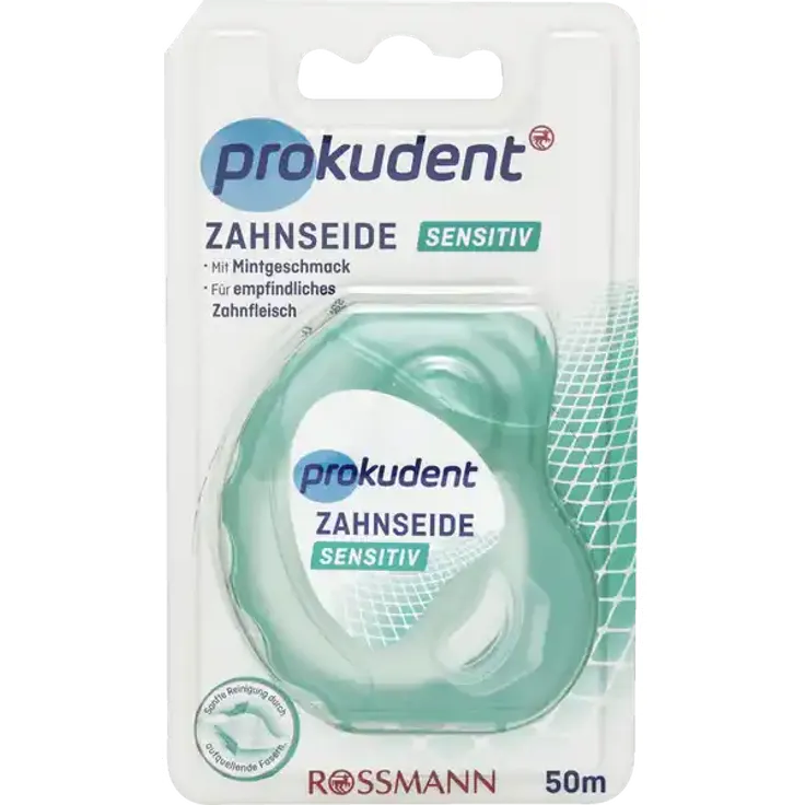 Prokudent Zahnseide sensitiv, mit Mintgeschmack, 50m
