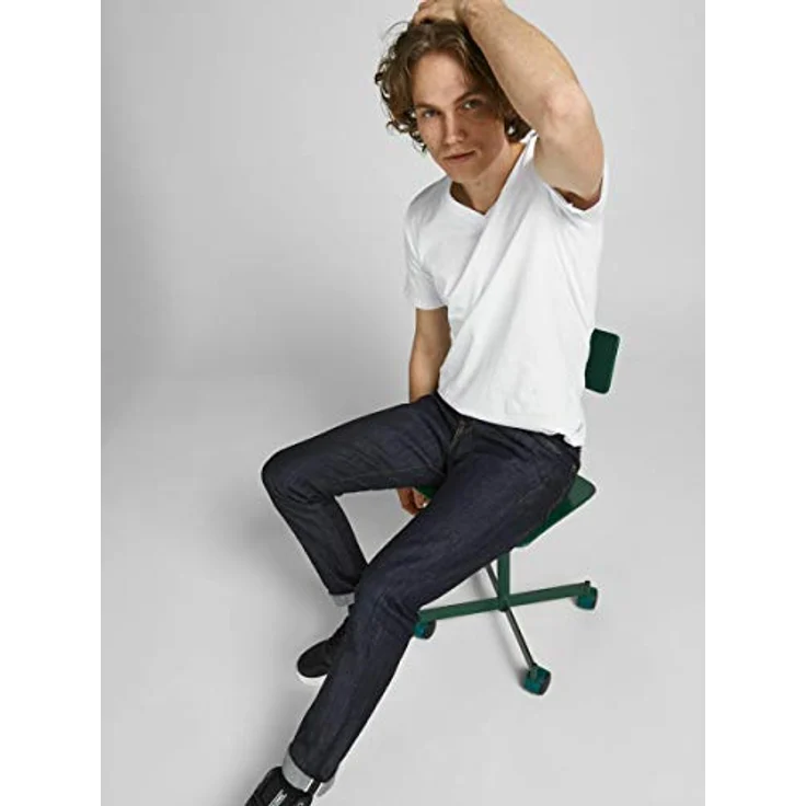 Jack & Jones Basic V-Shirt für Herren, Weiß, aus hochwertigem Jerseystoff, Größe XL – Bild 9