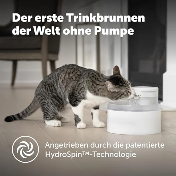PetSafe Outlast Trinkbrunnen ohne Pumpe, 1,7 L, für Katzen und kleine Hunde, spülmaschinenfest, mit Ion-X-Filter, LED-Anzeige – Bild 2