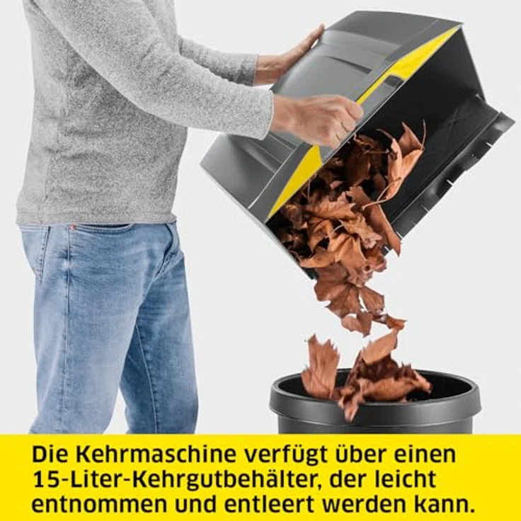 Kärcher Handkehrmaschine KM 70/15 C Classic, kompakte Kehrmaschine für Innen- und Außenbereich mit justierbarem Seitenbesen und ergonomischem Schubbügel – Bild 3