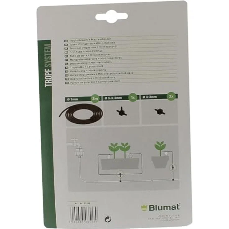 Blumat Tropfschlauch 3 Meter, Bewässerungssystem mit Anschlüssen für effiziente Gartenbewässerung – Bild 5
