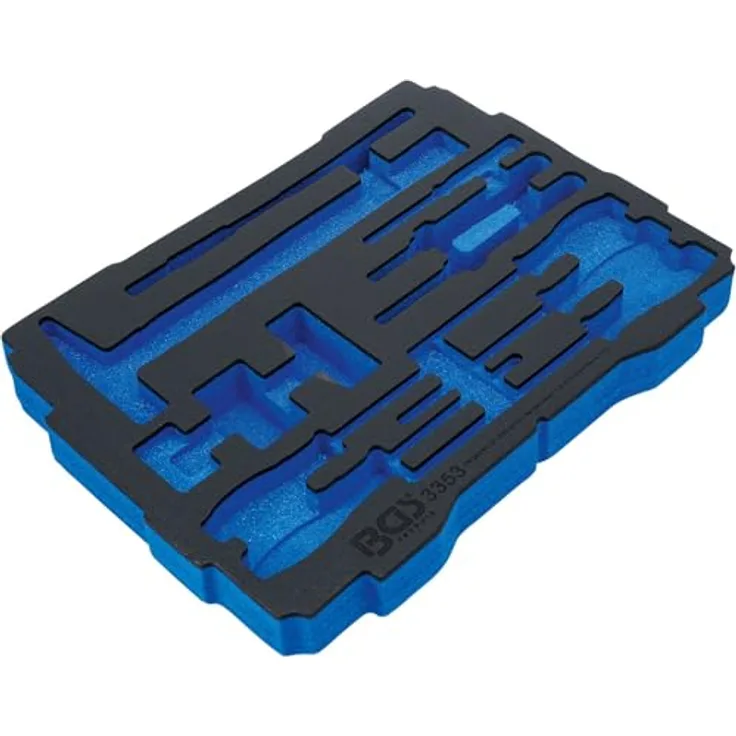 BGS TECHNIC Schaumeinlage für Systemkoffer BOXSYS1 & 2, kompatibel mit Makita und Festool, leer