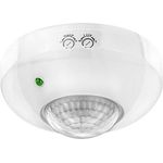 deleyCON Infrarot Bewegungsmelder Aufputz Deckenmontage Weiß 360° Arbeitsfeld 6m Reichweite