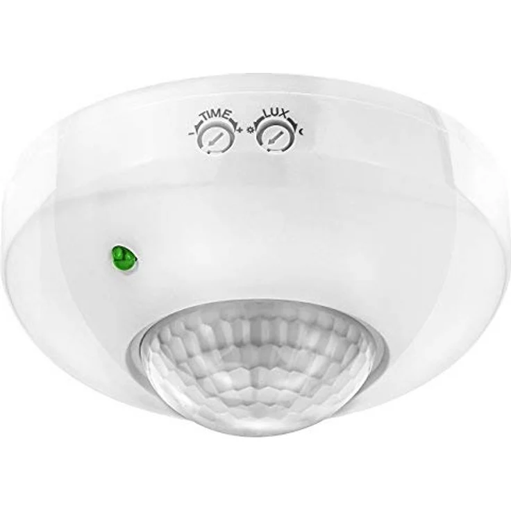 deleyCON Infrarot Bewegungsmelder Aufputz Deckenmontage Weiß 360° Arbeitsfeld 6m Reichweite – Bild 1