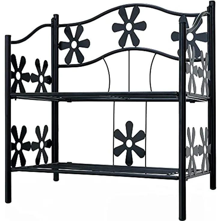 Deuba Blumenregal Metall Outdoor Indoor Garten Blumenständer Pflanzenständer Blumentreppe Gartenregal – Bild 2