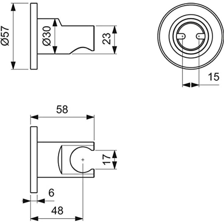 Ideal Standard Brausehalter Idealrain Round, runder Duschzubehör in Silk Black mit kratzfester Oberfläche und sicherem Halt – Bild 7