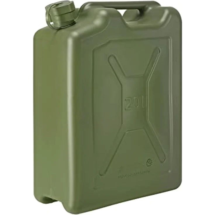 Pressol Armee-Kanister (für flüssige Kraftstoffe, Inhalt 20 l, Kanister aus HDPE, robust + unempfindlich, ø Auslauf 20 mm)
