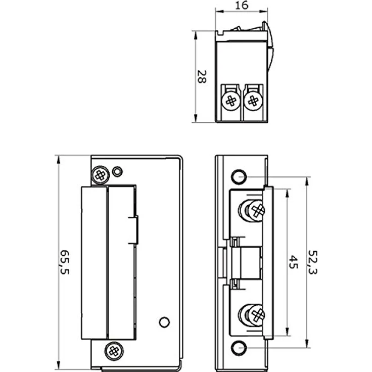 Magni E-Öffner 5U2X10, Türöffner + Türschließer mit verstellbarer Falle, 9-24V AC/DC, hohe Aufbruchfestigkeit 4800 N, DIN Links/Rechts montierbar – Bild 2