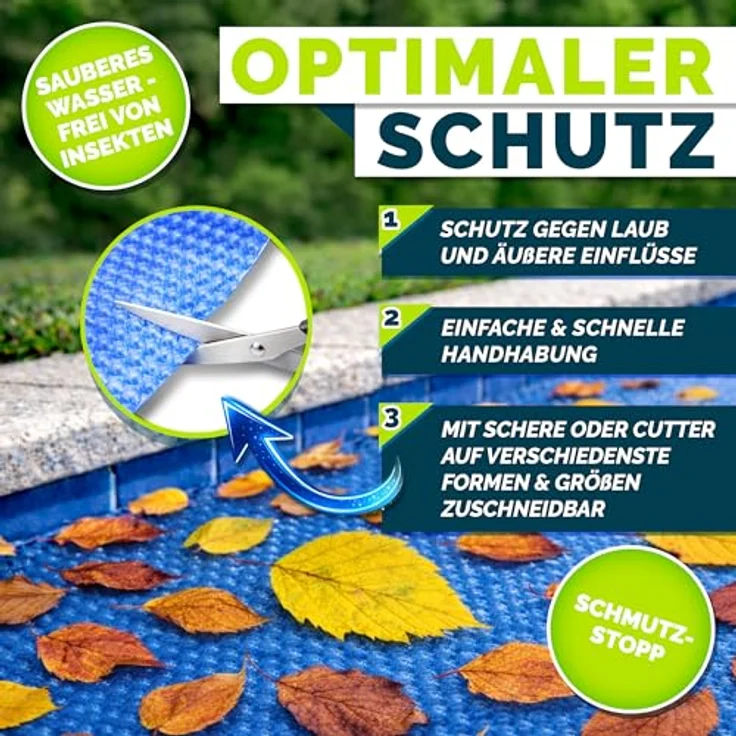 tillvex® Premium Pool Solarabdeckplane 400 µm Rund 488 cm | Solarfolie Wärmeplane zuschneidbar | Poolheizung Poolsolarplane für Wassererwärmung – Bild 8