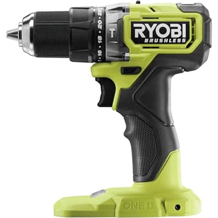 Ryobi RPD18BL1-2C20S, 18 V bürstenloser Akku-Schlagbohrschrauber mit 2 x 2 Ah Akkus, Hammerfunktion und 13 mm Bohrfutter – Bild 2