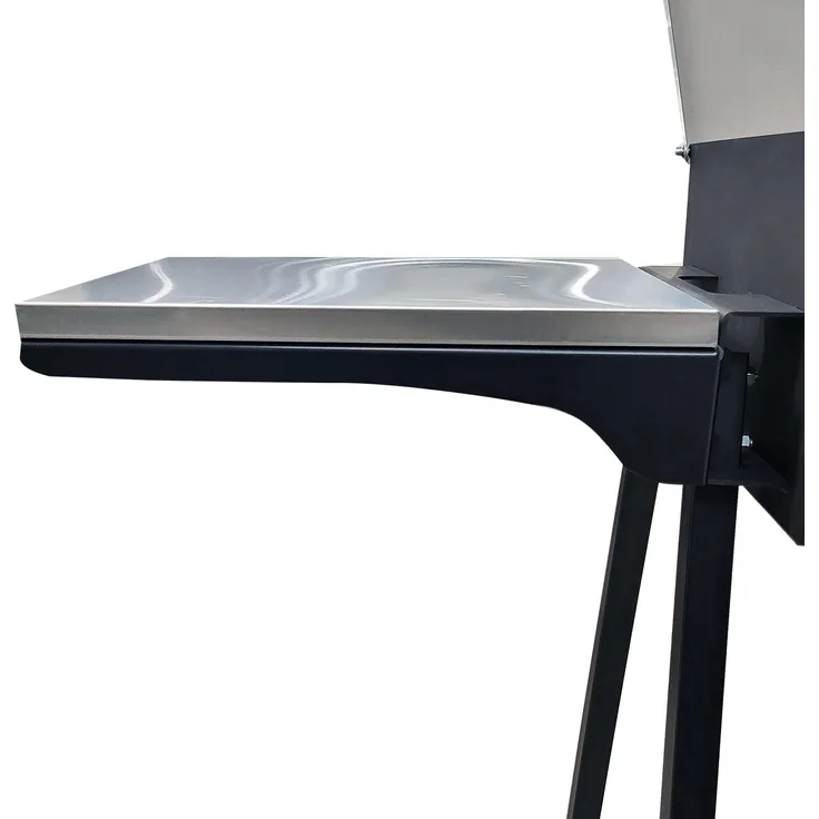 Grillpeter Ablageset Edelstahl für Mangal Altan/Bulat, 2 seitliche Ablagen, hitzebeständig, passend für 70 cm und 90 cm Modelle